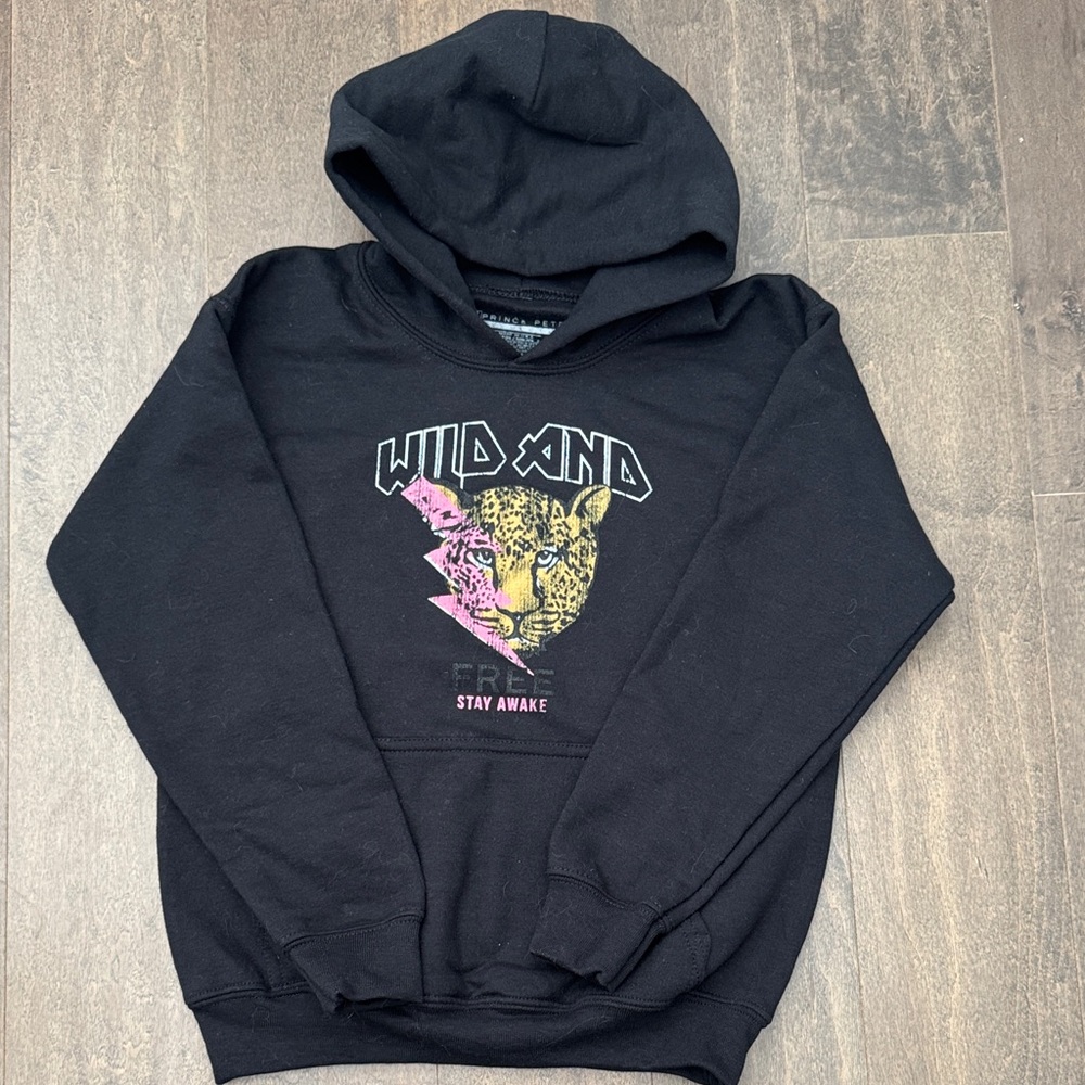 NWT Prince Peter Collection Black Wild and Free Hoodie